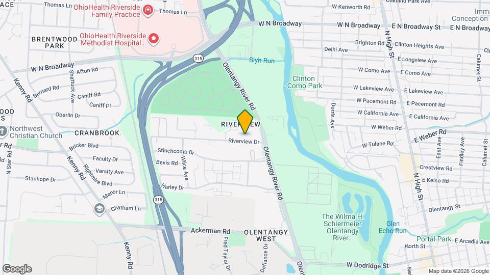 544 Riverview Dr Mapa y Detalles de la Ubicación