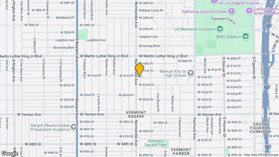 1348 W 41st Pl Map and Location Details