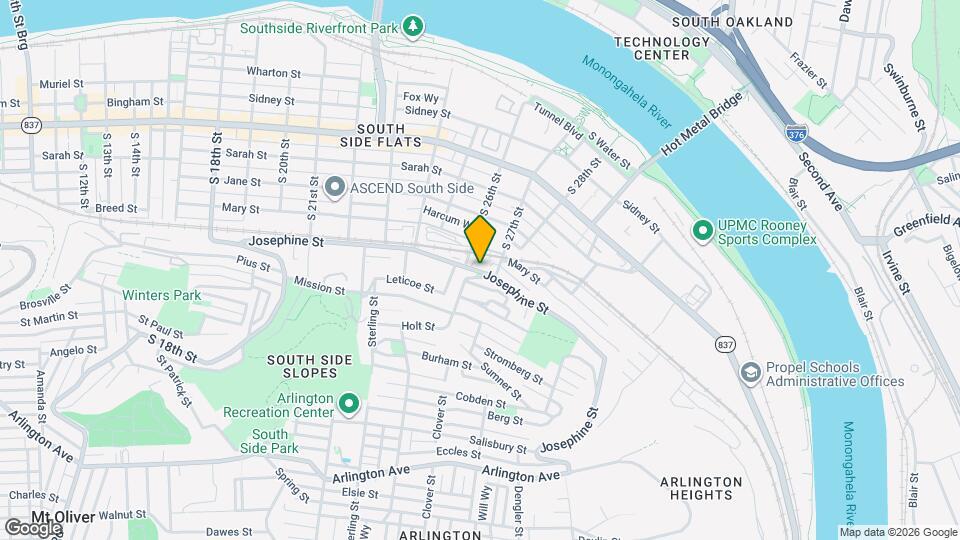 2619 Josephine St Map and Location Details