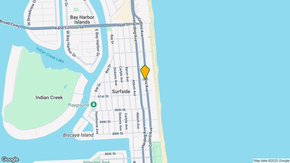 9201 Collins Ave Map and Location Details
