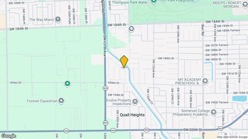 13249 SW 189th ST Mapa y Detalles de la Ubicación