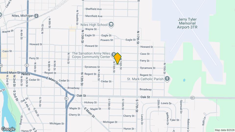 1511 Sycamore St Mapa y Detalles de la Ubicación