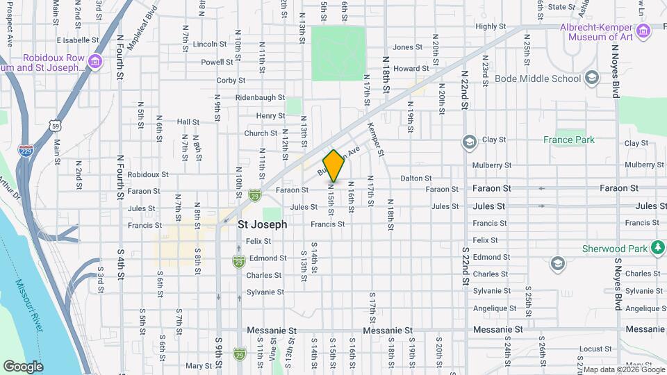 1501 Faraon St Map and Location Details