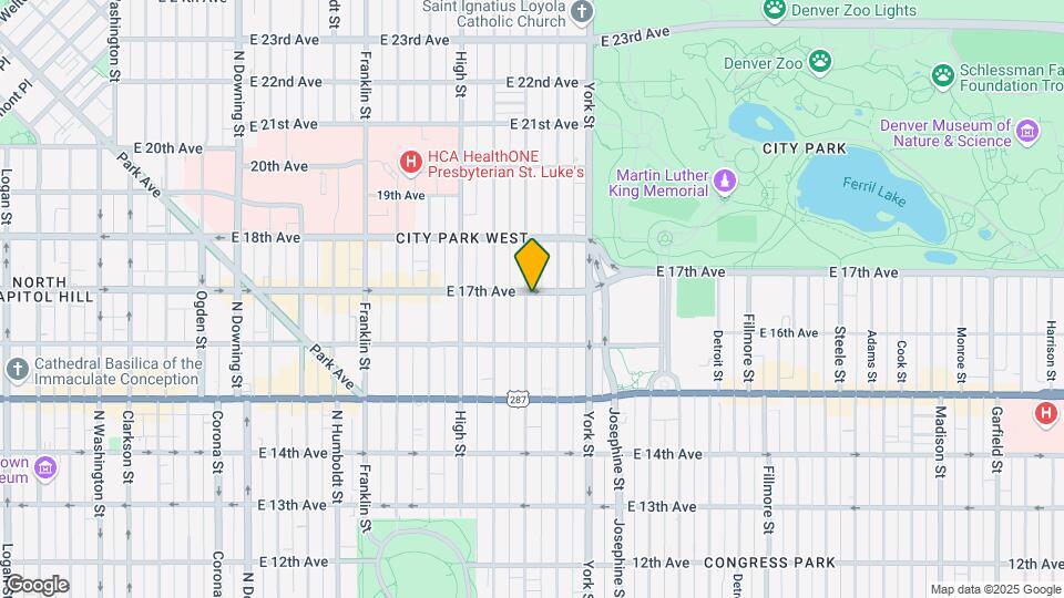2104-2118 E 17th Ave Mapa y Detalles de la Ubicación