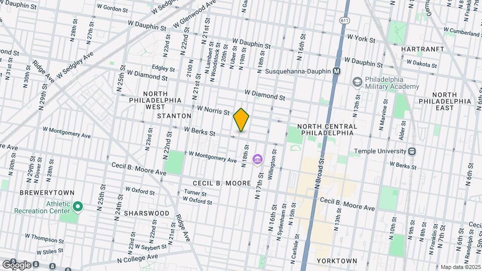 1807 W Berks St Map and Location Details