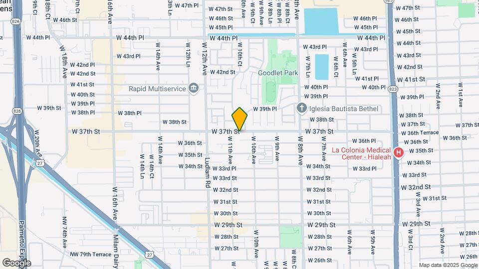 1050 W 37th St Map and Location Details