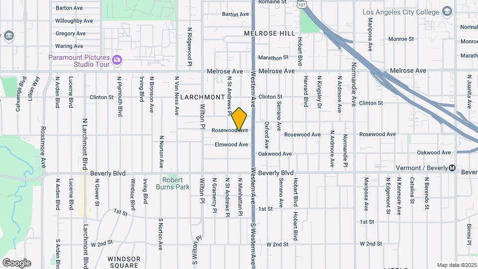 4832 Rosewood Ave Map and Location Details