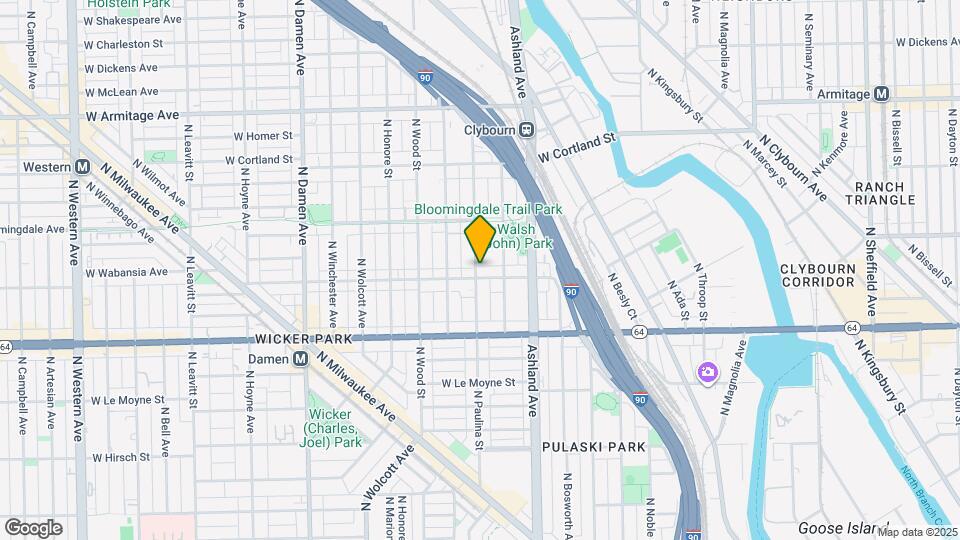 1707 N Paulina St Map and Location Details