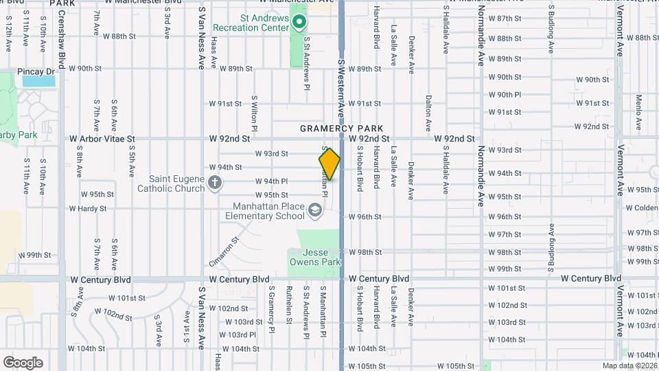 9424 S Manhattan Pl Map and Location Details