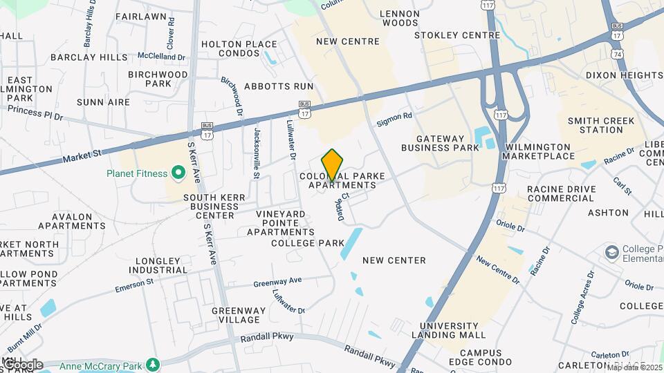 Colonial Parke Mapa y Detalles de la Ubicación