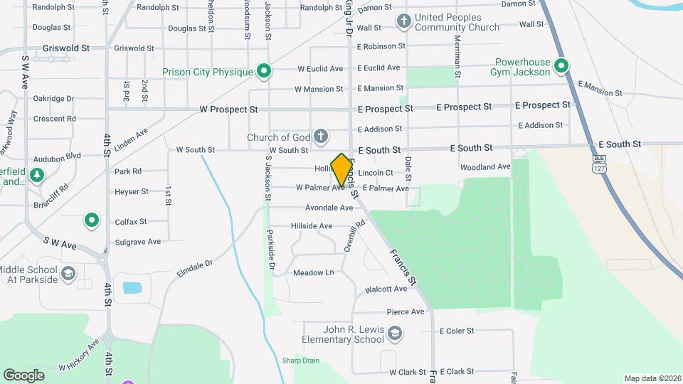 101 W Palmer Ave Map and Location Details