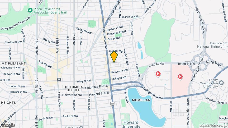 632 Lamont St NW, Unit B Map and Location Details