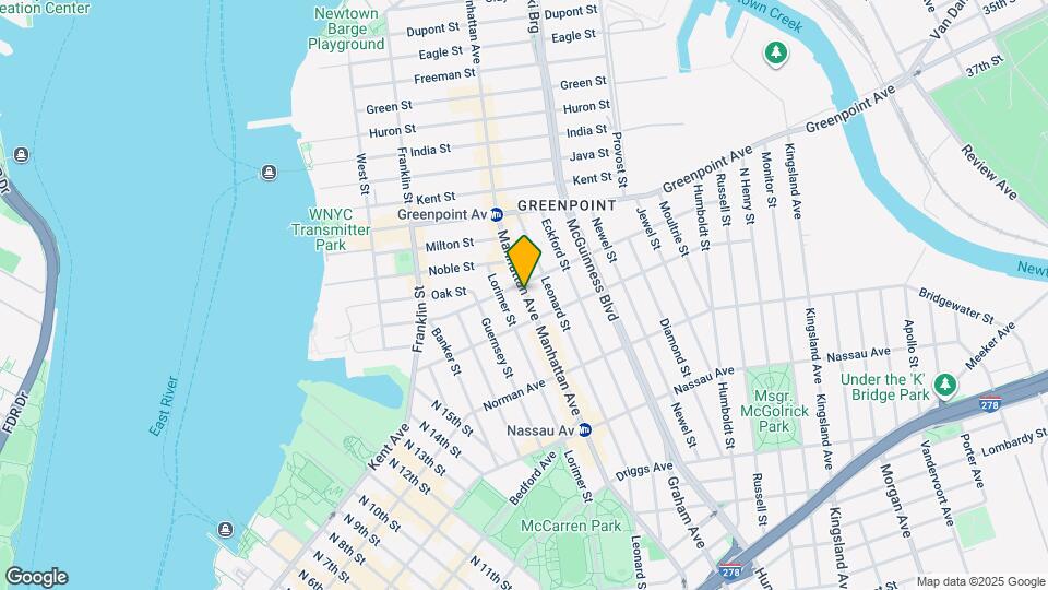 801 Manhattan Ave Map and Location Details