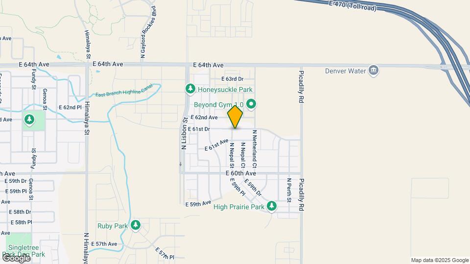 21208 E 61st Dr Map and Location Details