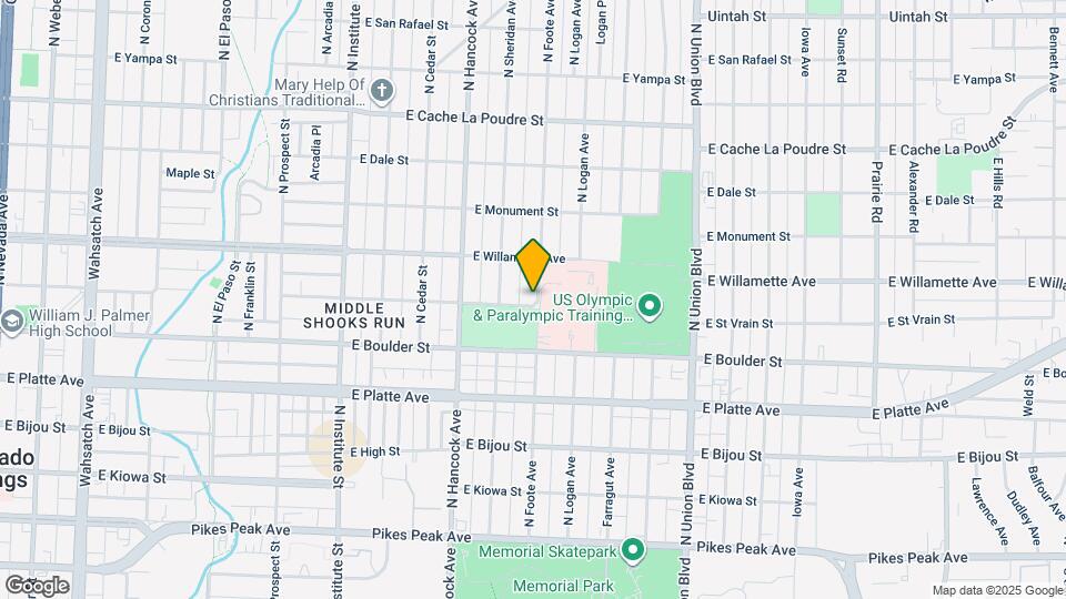 1328 E St Vrain St Map and Location Details