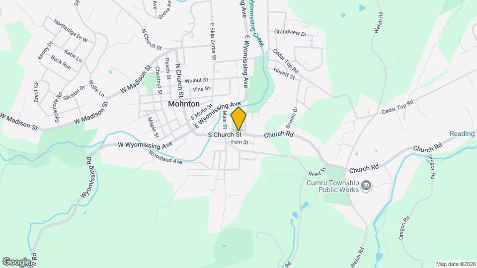 126 S Church St Mapa y Detalles de la Ubicación