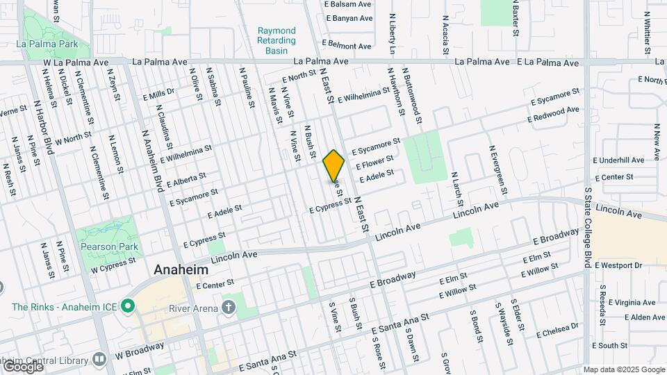 323 N Rose St Mapa y Detalles de la Ubicación