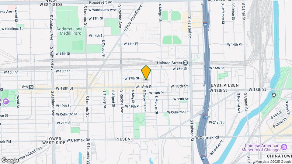 1711 S Carpenter St Map and Location Details