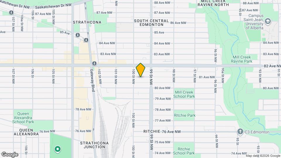 9927-9981 81 Ave NW Map and Location Details