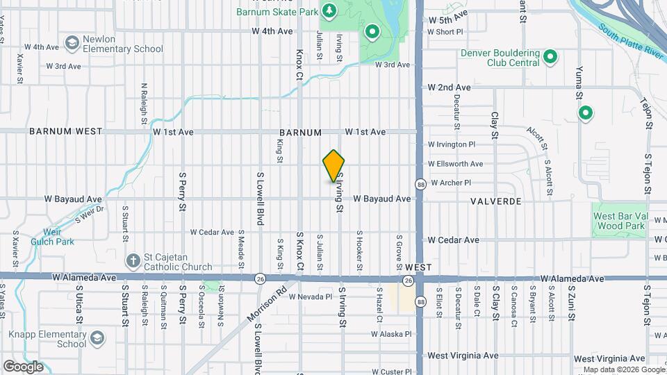 59 S Irving St Map and Location Details