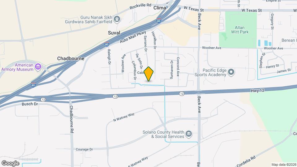 2364 Burgundy Way Map and Location Details