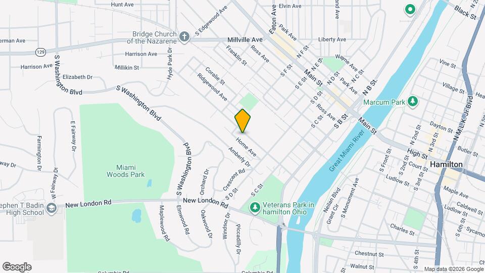 411 Millikin St Map and Location Details