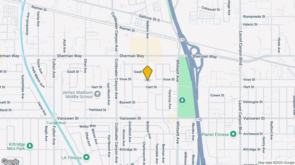 7013 Bellaire Ave Map and Location Details