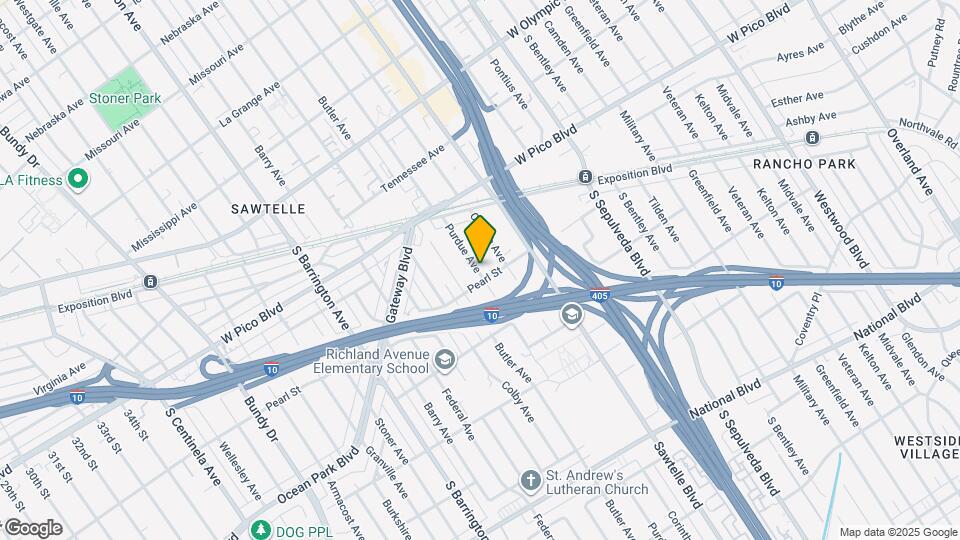 2490 Purdue Ave Map and Location Details