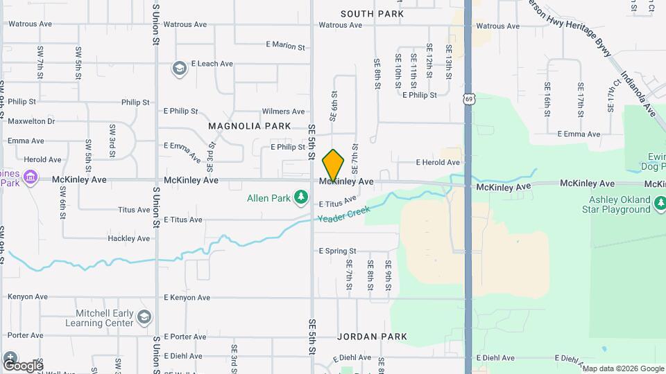 521 E McKinley Ave Mapa y Detalles de la Ubicación