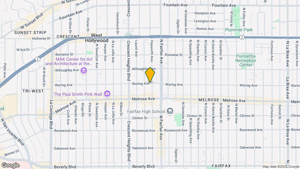 755 N Hayworth Ave Map and Location Details