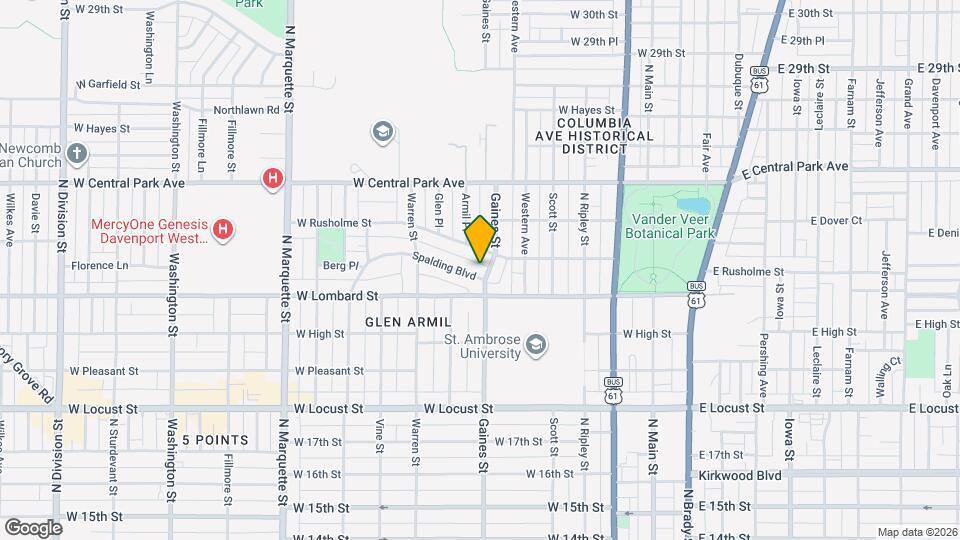708 Spalding Blvd Map and Location Details