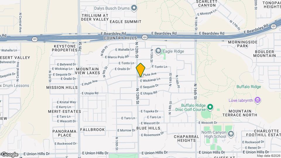 1208 E Wickieup Ln Map and Location Details