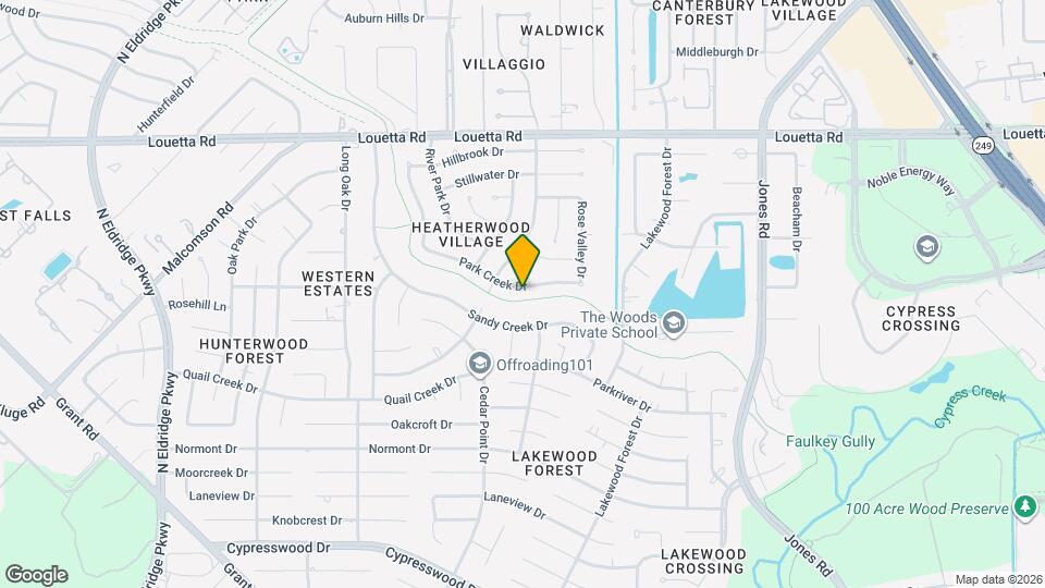 11715 Park Creek Dr Map and Location Details