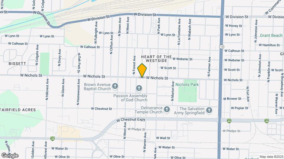 2316 W Nichols St Map and Location Details