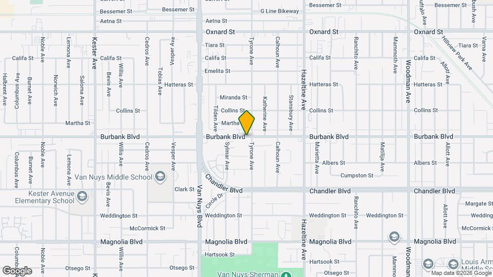 Burbank Oaks Apartments Map and Location Details