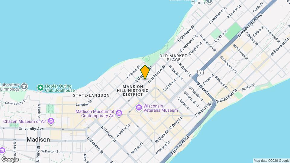 114 E Johnson St Map and Location Details