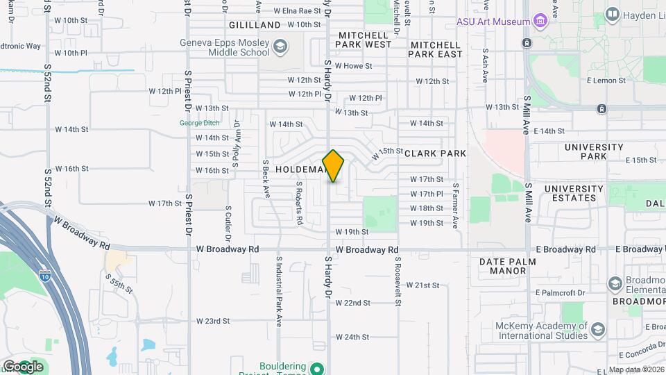 1711 S Hardy Dr Map and Location Details