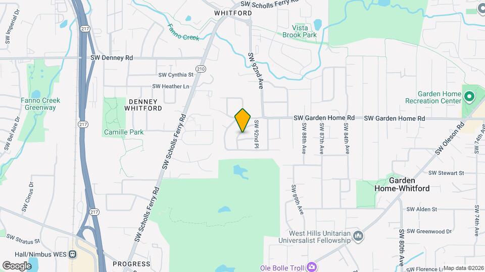 7640 SW Whitford Dr Map and Location Details