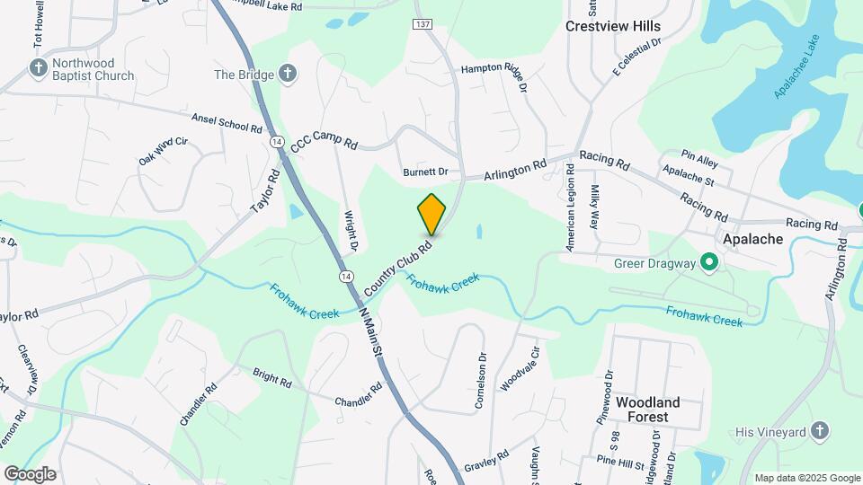 2124 Country Club Rd Map and Location Details