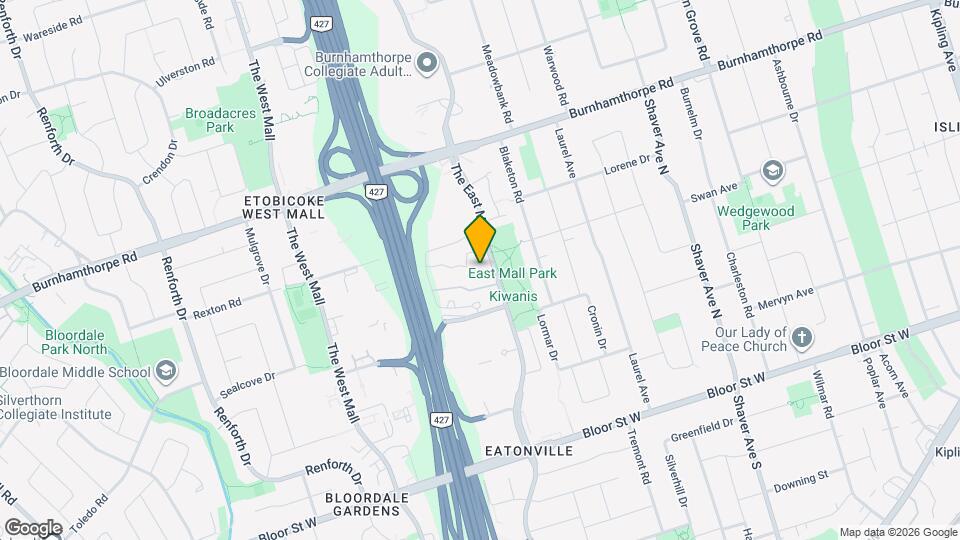 362 The East Mall Map and Location Details