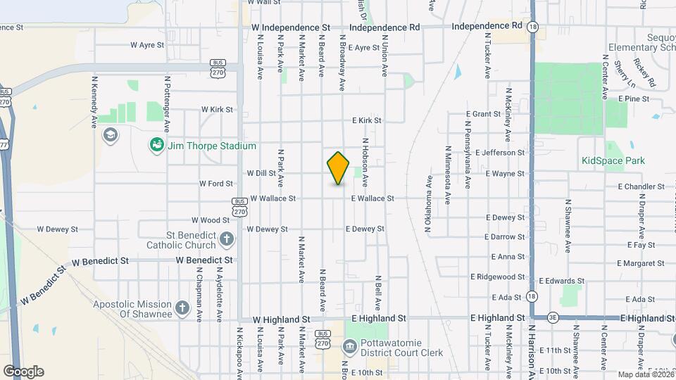 812 N Broadway Ave Map and Location Details