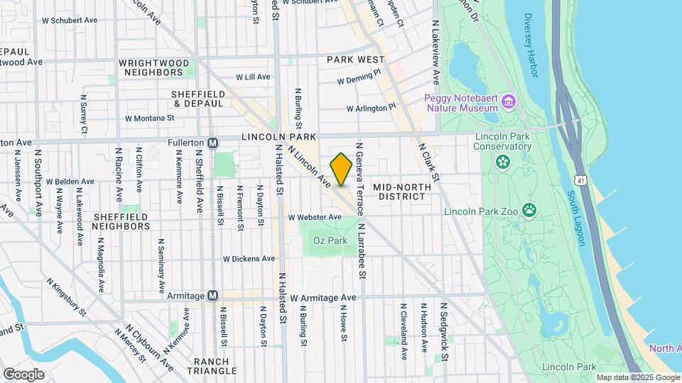 2247 N Lincoln Ave Map and Location Details