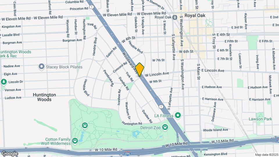 25863 Woodward Ave Map and Location Details