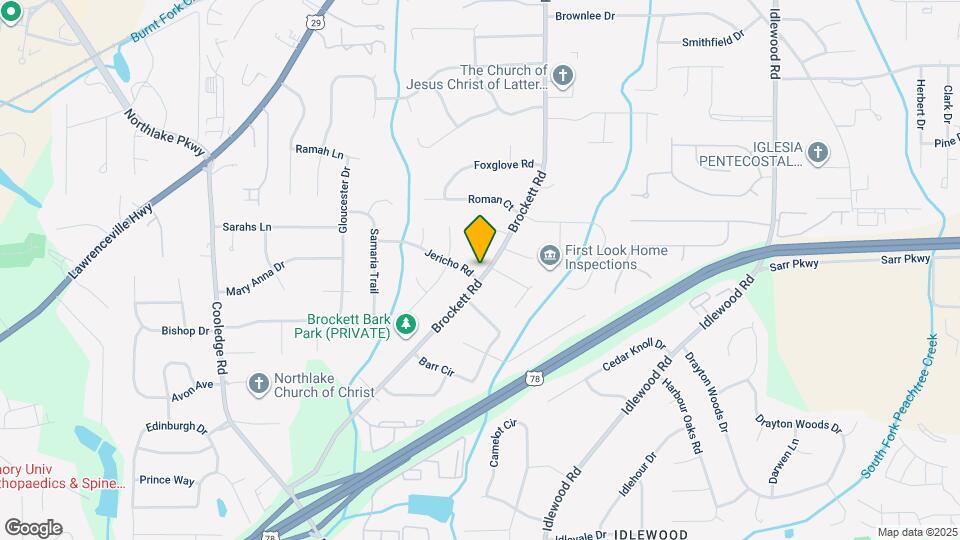 1736 Brockett Rd Map and Location Details