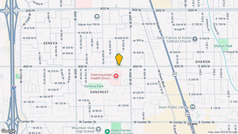 413 N 400 W St, Unit 413 N 400 W Orem, UT 84057 Map and Location Details