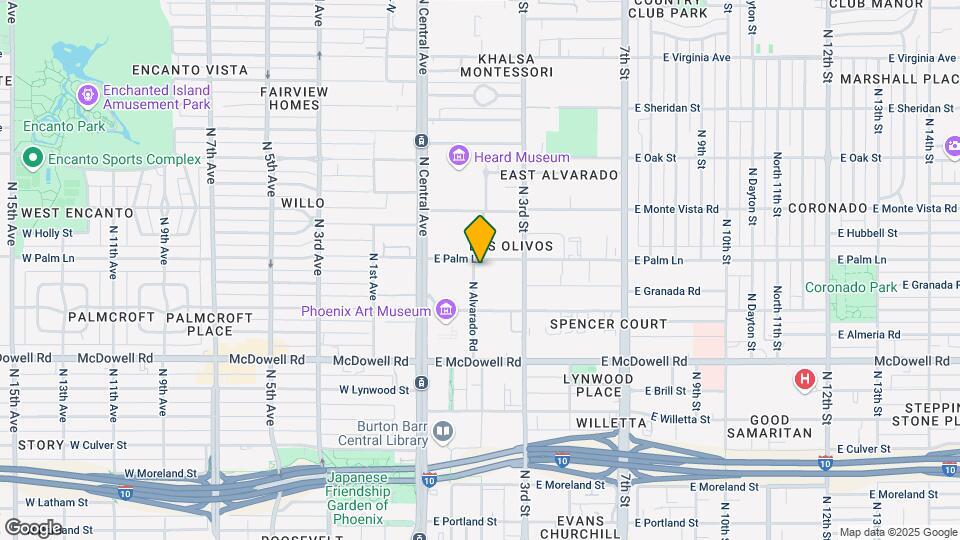 103 E Palm Ln-Unit -A Map and Location Details