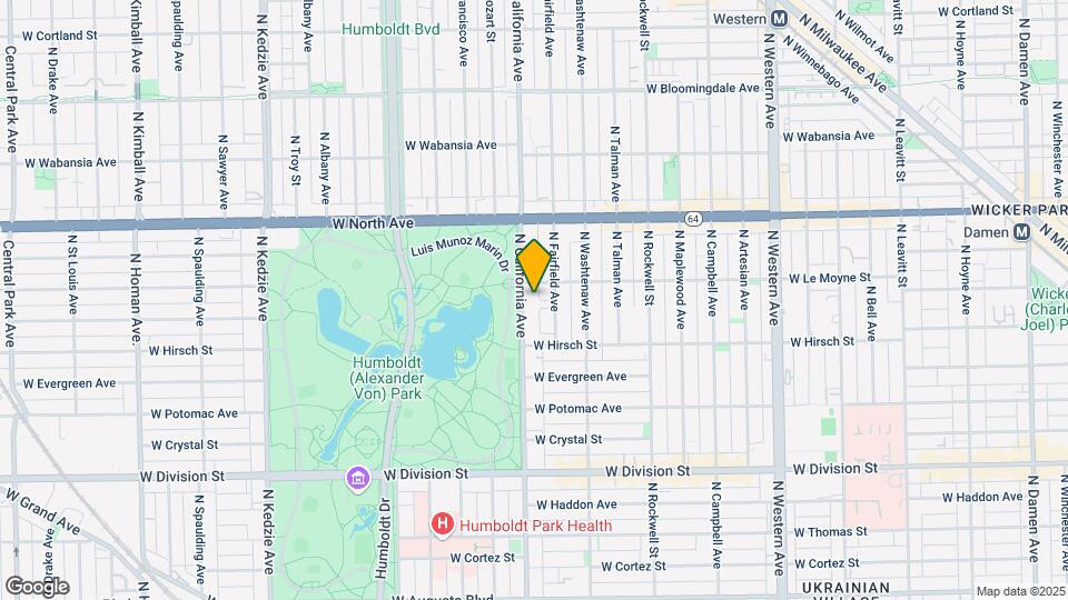 1445 N California Ave Map and Location Details