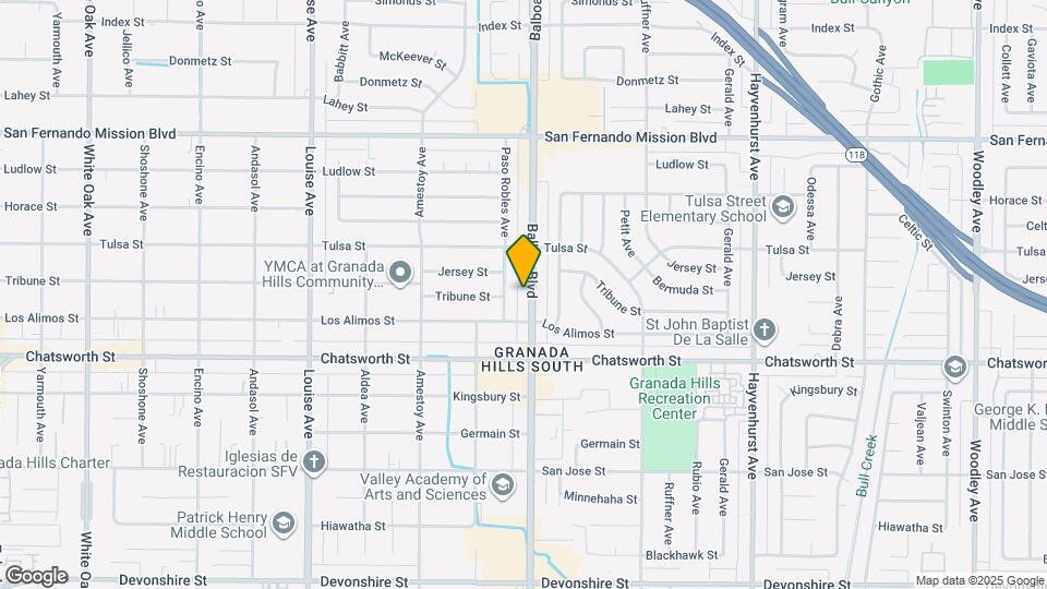 10831 Balboa Blvd Mapa y Detalles de la Ubicación