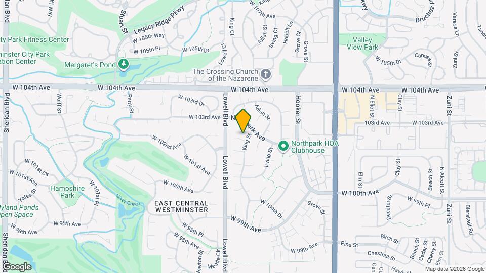 3513 W 102nd Pl Map and Location Details