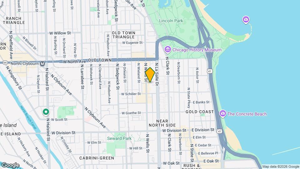 1429 N Wells St, Unit 201 Mapa y Detalles de la Ubicación